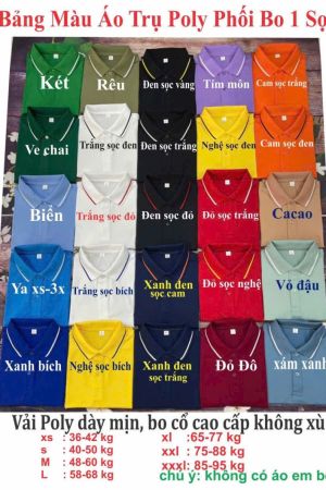 BST Polo poly basic 1 sọc