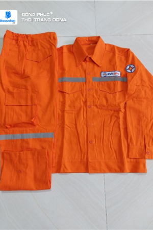 Quần áo jean chuẩn điện lực (cam)