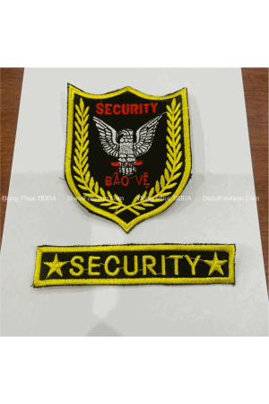 Thêu logo BẢO VỆ CON Ó SECURITY